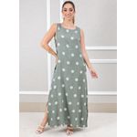 Vestido Amanda Linho Italiano Verde Militar