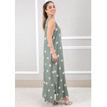 Vestido Amanda Linho Italiano Verde Militar