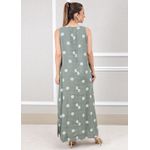 Vestido Amanda Linho Italiano Verde Militar