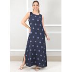 Vestido Amanda Linho Italiano Azul Marinho