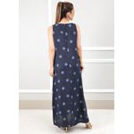 Vestido Amanda Linho Italiano Azul Marinho
