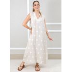 Vestido Laura Linho Italiano Bege
