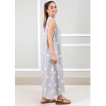 Vestido Laura Linho Italiano Cinza Aperolado