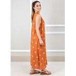 Vestido Laura Linho Italiano Terracota