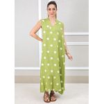 Vestido Laura Linho Italiano Verde Pistache 