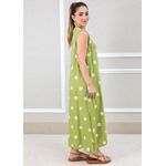 Vestido Laura Linho Italiano Verde Pistache 