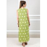 Vestido Laura Linho Italiano Verde Pistache 