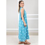 Vestido Laura Linho Italiano Petróleo