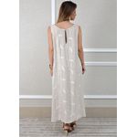 Vestido Emília Linho Italiano Bege .