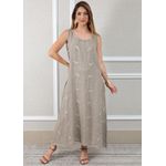 Vestido Emília Linho Italiano Fendi .