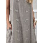 Vestido Emília Linho Italiano Fendi .