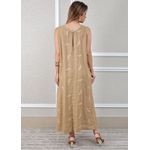 Vestido Emília Linho Italiano Caramelo
