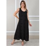 Vestido Emília Linho Italiano Preto .