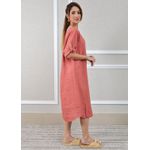 Vestido Flavia Linho Italiano Goiaba .