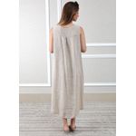 Vestido Polly Linho Italiano Bege .