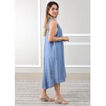 Vestido Polly Linho Italiano Azul jeans .