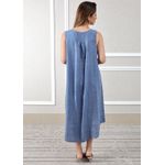 Vestido Polly Linho Italiano Azul jeans .