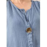Vestido Polly Linho Italiano Azul jeans .