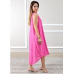 Vestido Polly Linho Italiano Pink .