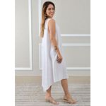 Vestido Polly Linho Italiano Branco .