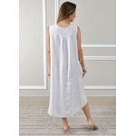 Vestido Polly Linho Italiano Branco .
