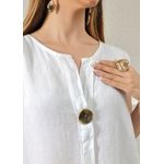 Vestido Polly Linho Italiano Branco .