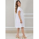 Vestido Aurora Linho Italiano Branco .