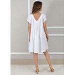 Vestido Aurora Linho Italiano Branco .