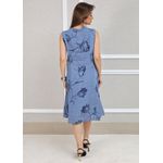 Vestido Manu Linho Italiano Azul Jeans .