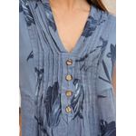 Vestido Manu Linho Italiano Azul Jeans .