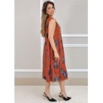 Vestido Manu Linho Italiano Terracota .