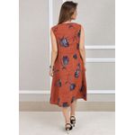 Vestido Manu Linho Italiano Terracota .