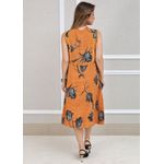 Vestido Manu Linho Italiano Açafrão .