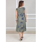 Vestido Manu Linho Italiano Verde Militar .