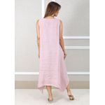 Vestido Luciana Linho Italiano Rosa