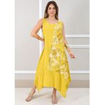 Vestido Luciana Linho Italiano Amarelo