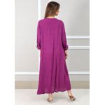 Vestido Regina Linho Italiano Uva
