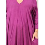 Vestido Regina Linho Italiano Uva
