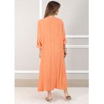 Vestido Regina Linho Italiano Pêssego