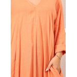 Vestido Regina Linho Italiano Pêssego