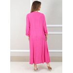 Vestido Regina Linho Italiano Pink