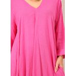 Vestido Regina Linho Italiano Pink
