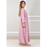 Vestido Regina Linho Italiano Rose