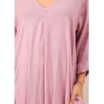 Vestido Regina Linho Italiano Rose