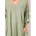 Vestido Regina Linho Italiano Verde Menta