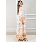 Vestido Fabiana Viscose Italiana Bege
