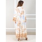 Vestido Fabiana Viscose Italiana Bege
