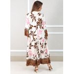 Vestido Fabiana Viscose Italiana Marrom