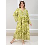 Vestido Moana Viscose Italiana Verde Pistache 