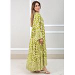 Vestido Moana Viscose Italiana Verde Pistache 